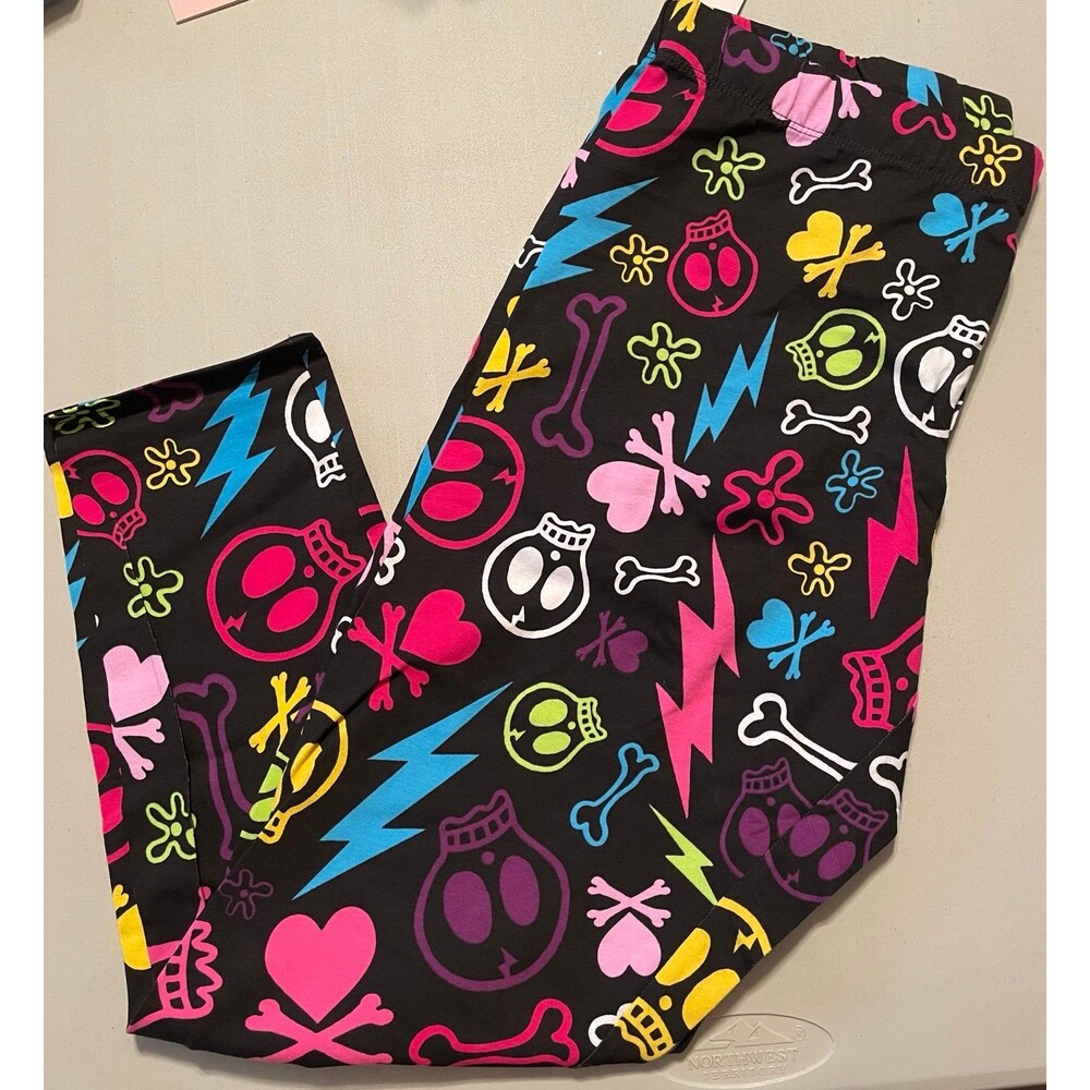 Women's Skull & Bones Print Ankle Legging NWT XXL Juniors